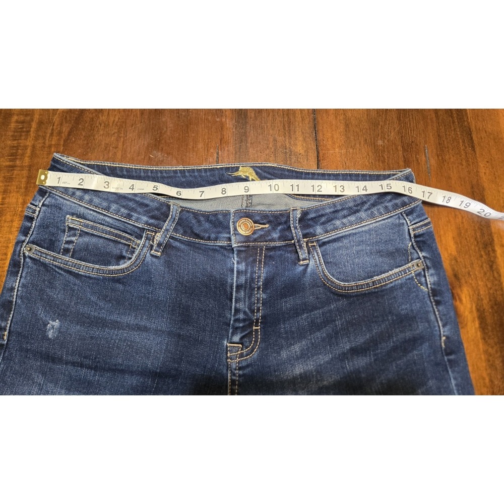 Tommy Bahama Cropped Denim Capri Cuffed Pants Womens 30" Midrise Blue Beach Luxe - Picture 2 of 9